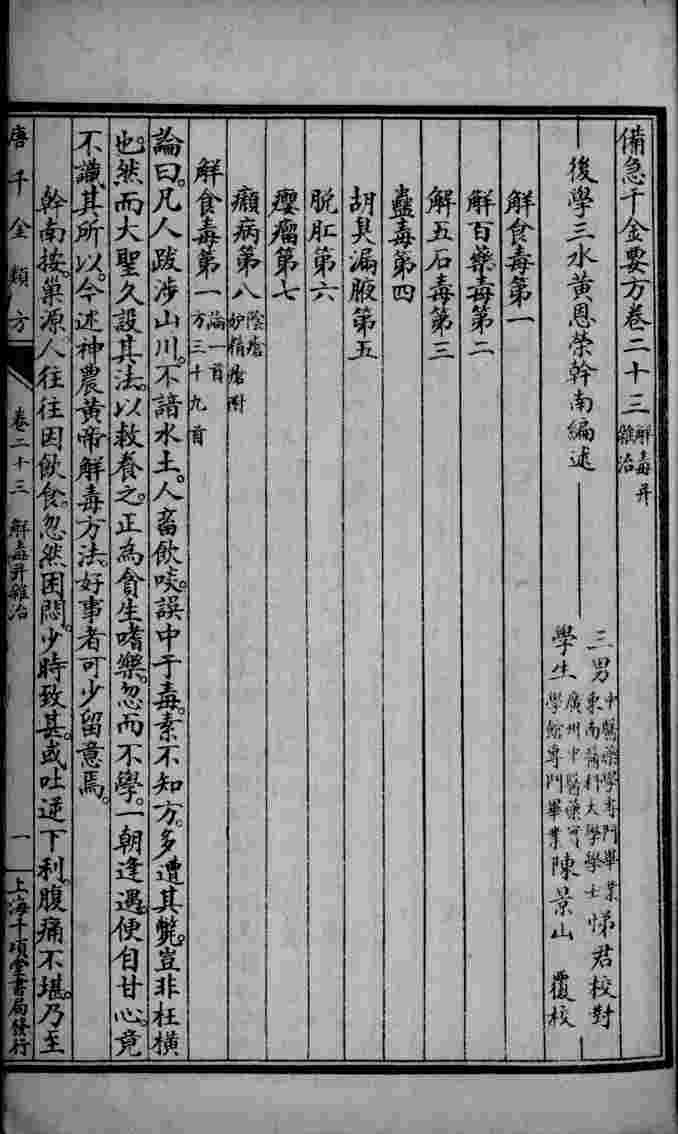 唐千金类方  卷23